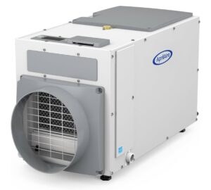 A ducted whole-home dehumidifier unit