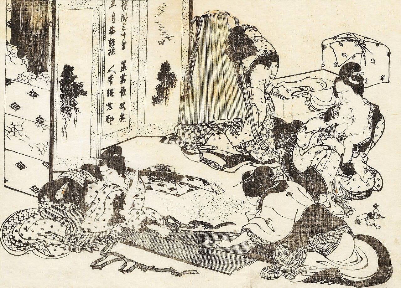 Scene of housekeeping. Four women are working dedicated